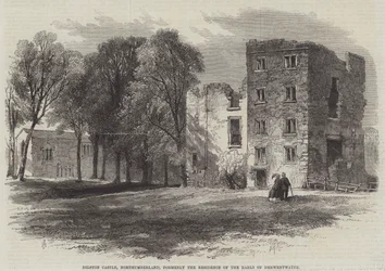 Dilston Castle, Northumberland, ehemals die Residenz der Earls of Derwentwater